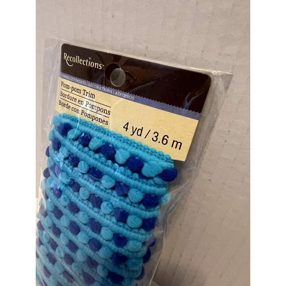 RECOLLECTIONS Pompon Trim Ribbon Embellishment NEW Craft Scrapbooking
